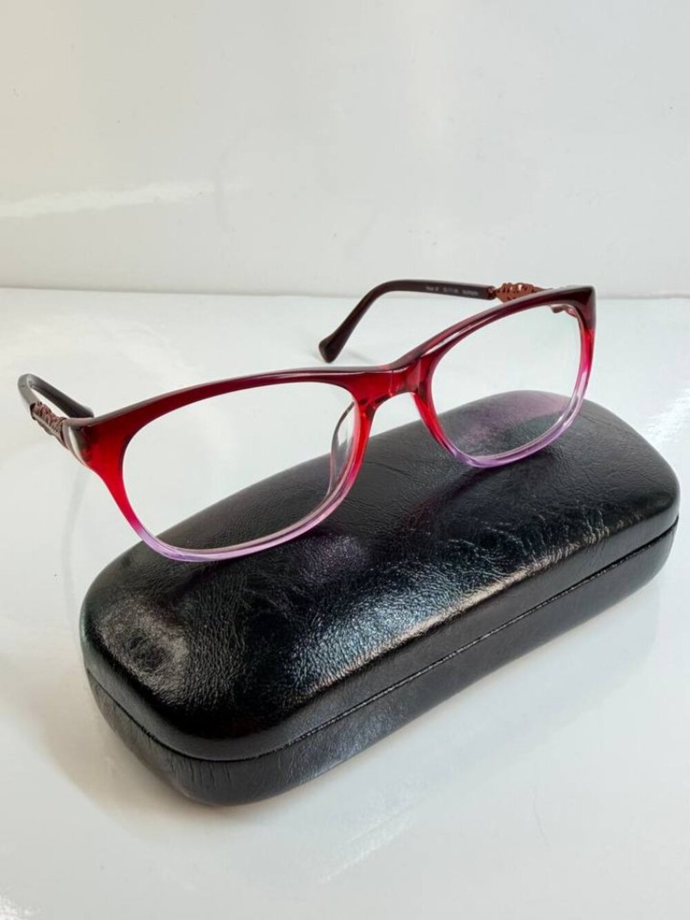Lucky Brand Palm Eyeglasses – Raspberry Red/Purple – 52-17-140